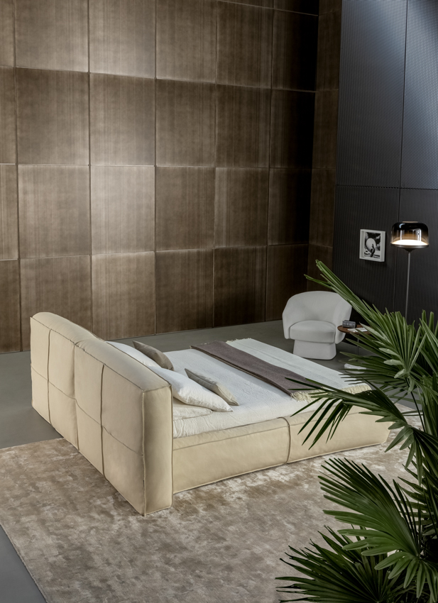 Fluff bed in leder van Bonaldo