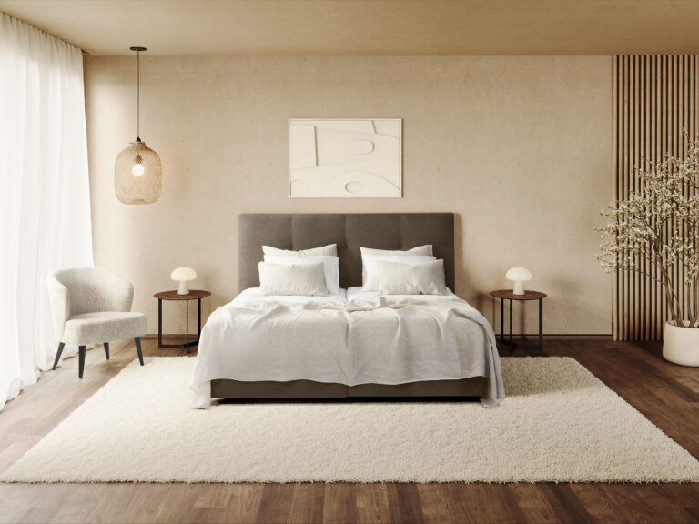 HILO _ hoog-laag boxspring bed vooraanzicht