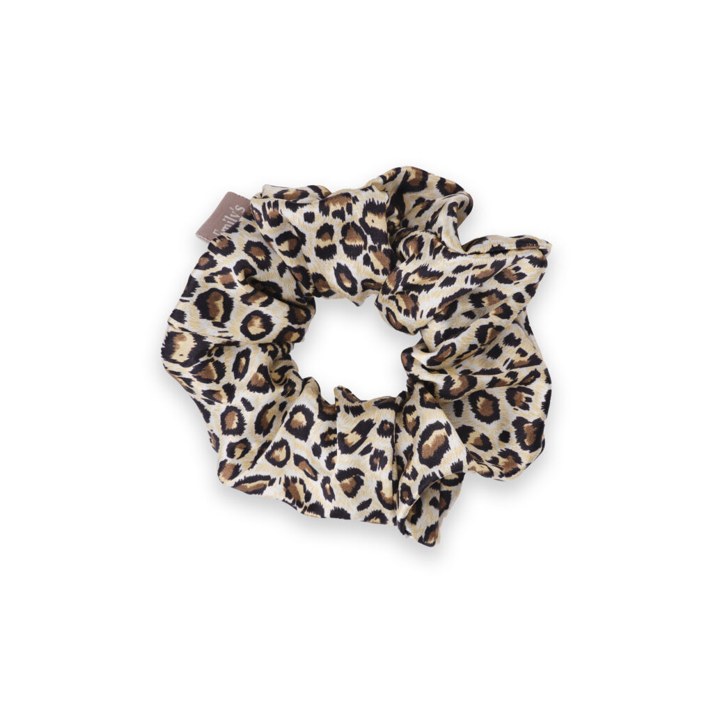 Emily's Pillow zijden scrunchie L - leopard