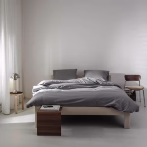 Auping dekbedovertrek – 240×220 – Pearl grey percale – incl. slopen 60×70