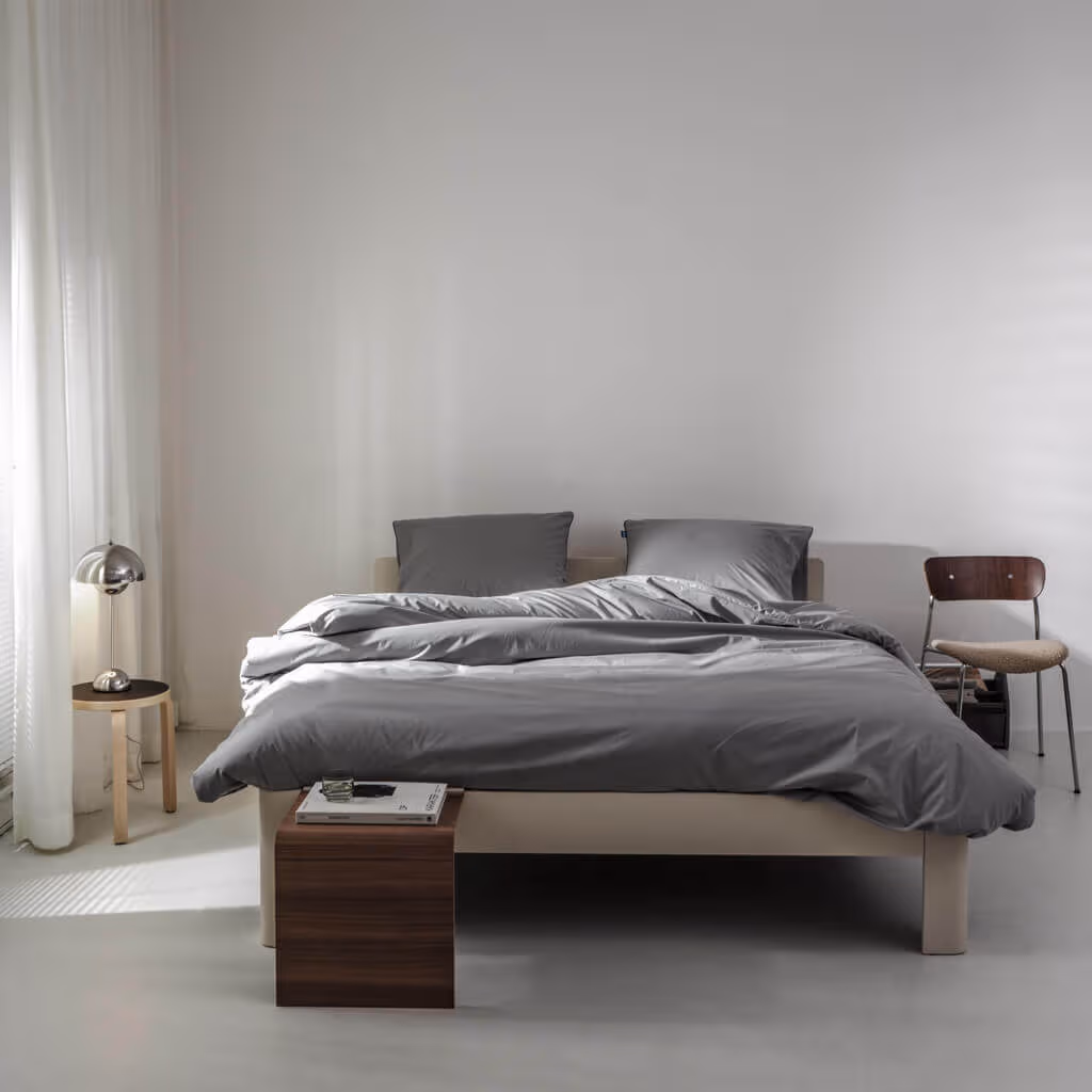 Auping dekbedovertrek – 240×220 – Pearl grey percale – incl. slopen 60×70