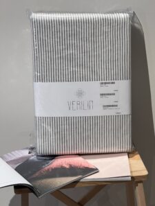 Verilin kussensloop – 65×65 – crushed linnen – Ardoise