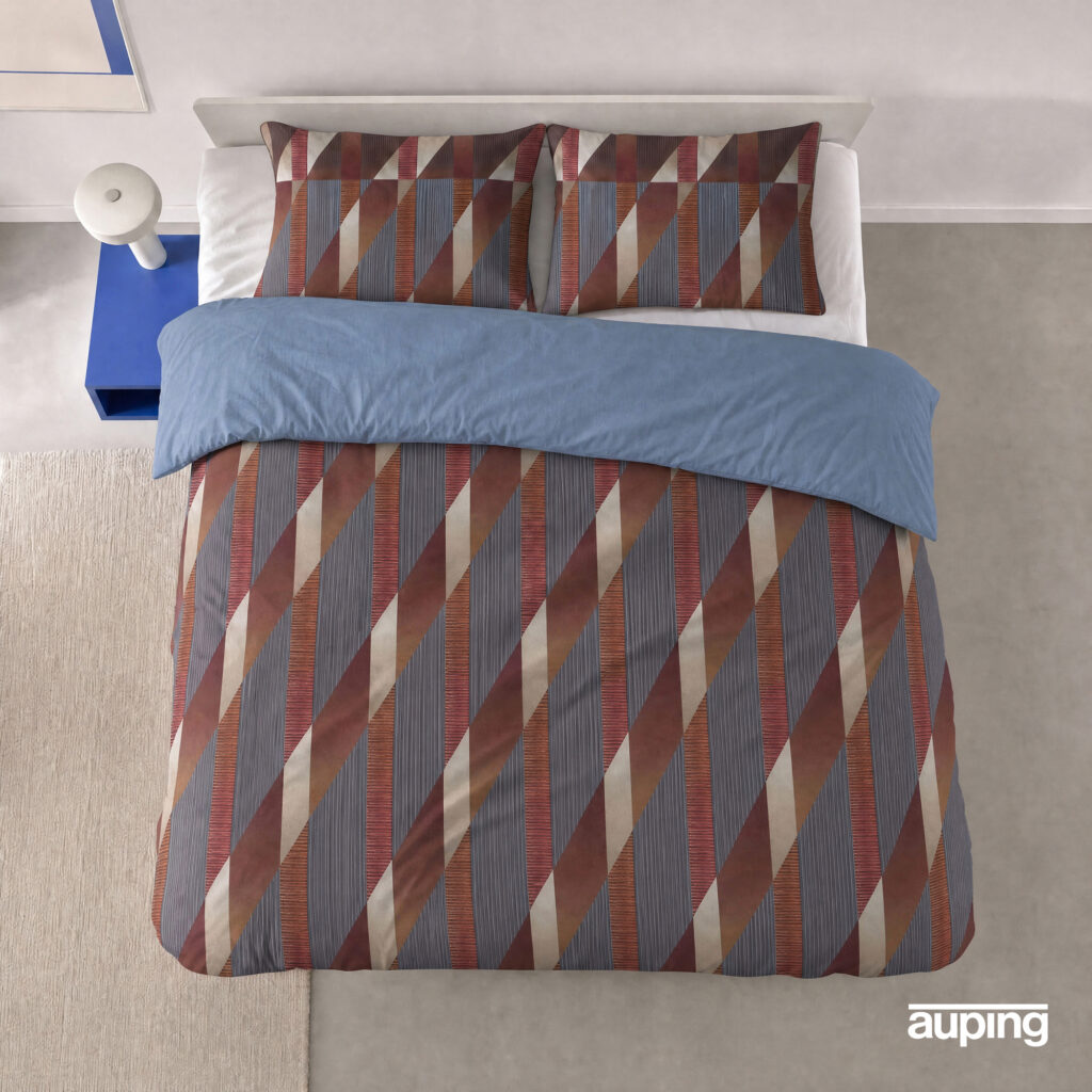 Auping dekbedovertrek - 240x220 - Oblique blue - incl. slopen 60x70
