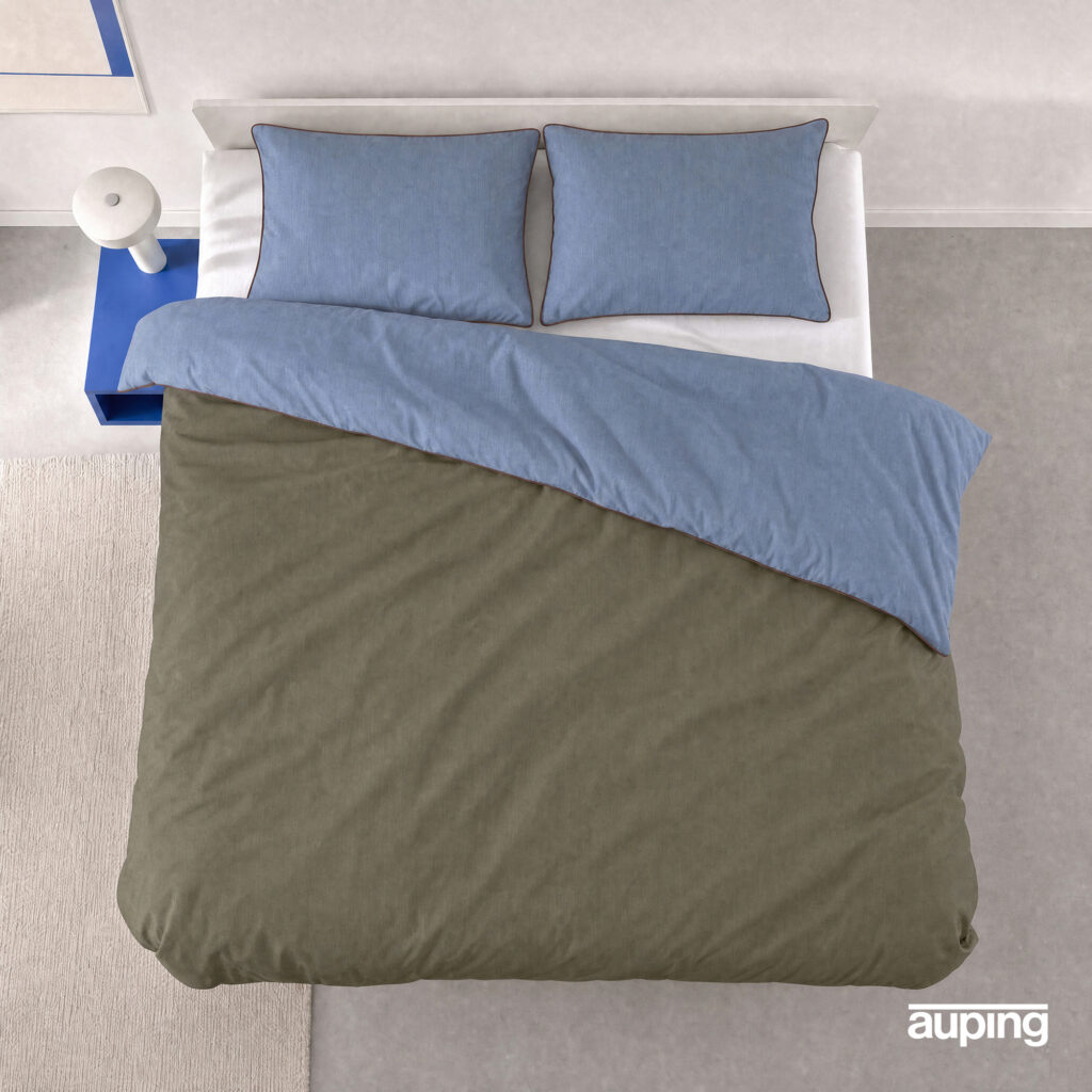 Auping_BEDLINNEN - AW26 - Doublefaced_Outline Green_Topview