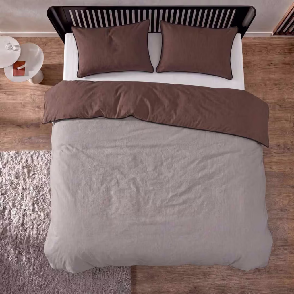 Auping dekbedovertrek - 260x220 - Gentle ease brown - incl. slopen 60x70