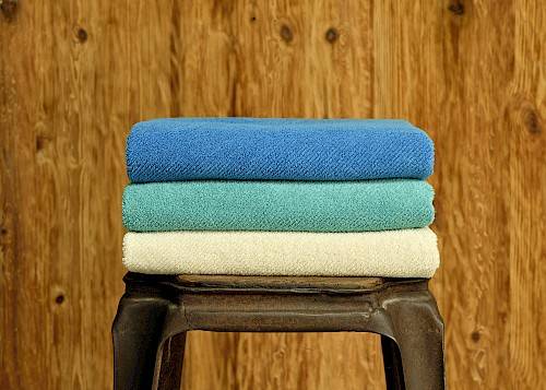 Stack of 'Twill' towels from the Abyss Habidecor brand